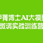 卢菁博士AI大模型微调实战训练营