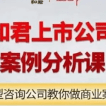 和君上市公司案例分析课--亚洲大型咨询公司教你做商业案例分析