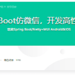 Netty+Spring Boot仿微信，开发高性能后台及客户端