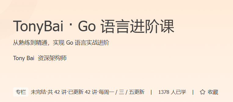 极客-TonyBai·Go语言进阶课
